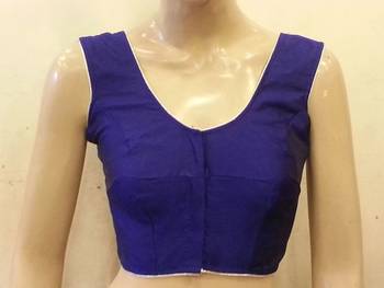 Royal blue mirrorwork blouse 2