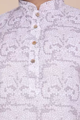Men's multi colour cotton silk kurta