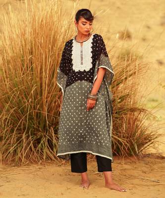 Multicolor Monochrome kaftan set 2