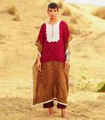 Dusted ruby kaftan set
