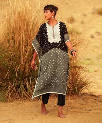 Multicolor Monochrome kaftan set 5