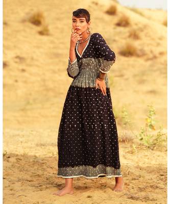 Black Dot Printed dress 5