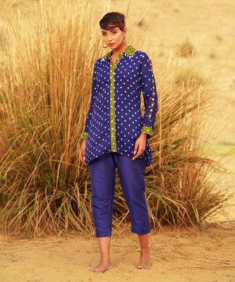 Blue Printed shirt set 1