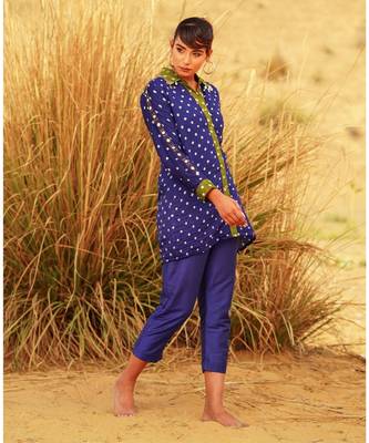 Blue Printed shirt set 3