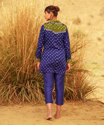 Blue Printed shirt set 4
