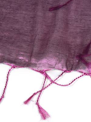 Aakar purple & pink handloom tissue saree with unstitched blouse piece 6