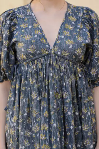 Handblock Printed New Arrival Cotton Akiha Mini Dress