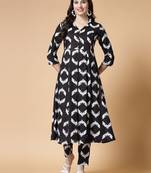Women rayon printed aline kurta with pant set