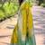 Lime green zari woven silk women's saree with blouse piece