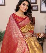Golden Banarasi Tissues Silk Sarees 