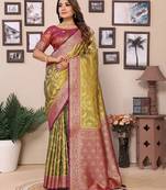 Green Banarasi Tissues Silk Sarees 
