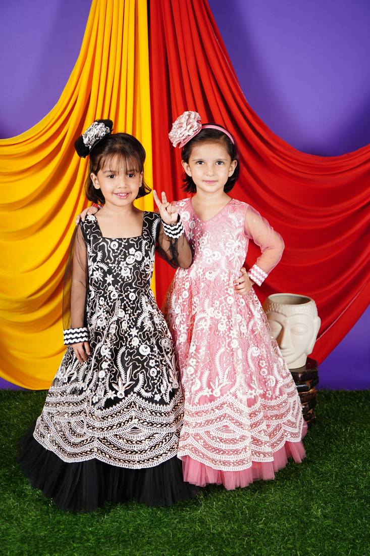 Black Embroidery Gown 