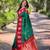 Green zari woven silk women's saree with blouse piece