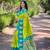 Parrot green zari woven silk women's saree with blouse piece