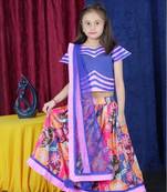 Blue Choli Multicolour Lengha