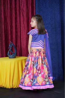 Blue Choli Multicolour Lengha 3