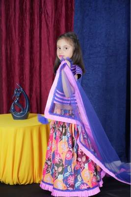 Blue Choli Multicolour Lengha 4