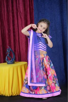 Blue Choli Multicolour Lengha 5