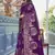 Purple silk blend sarees with blouse