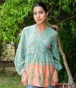 Wrap Around Turquoise Ananya Top