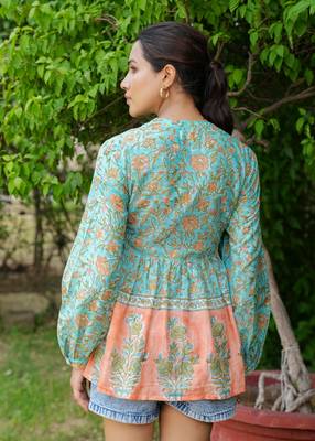 Wrap Around Turquoise Ananya Top 2