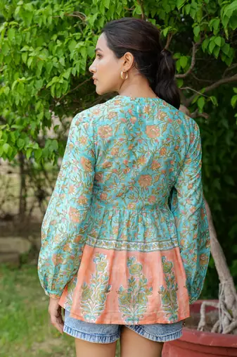 Wrap Around Turquoise Ananya Top