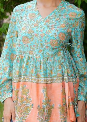 Wrap Around Turquoise Ananya Top 3
