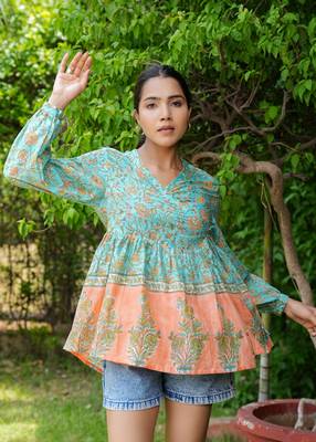 Wrap Around Turquoise Ananya Top 4
