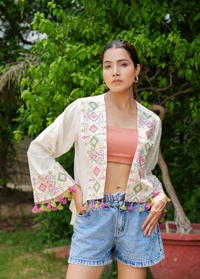 White Jesika Kaftan Top 1