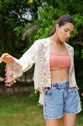 White Jesika Kaftan Top