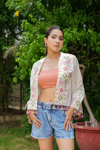 White Jesika Kaftan Top