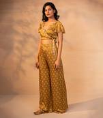 Musturd crop top and pant