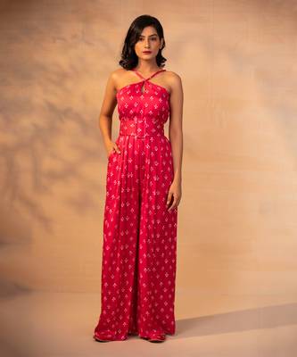 Hot pink jumpsuit 2