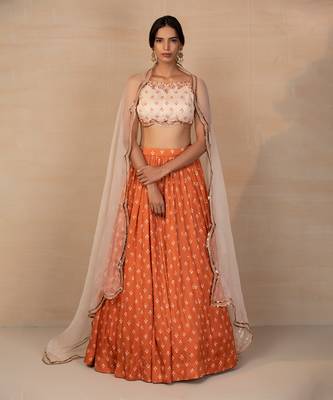 Rust And Cream Skirt Set 1