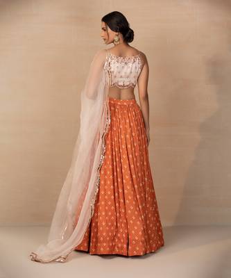 Rust And Cream Skirt Set 4
