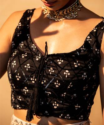 Black and off white sharara set 3