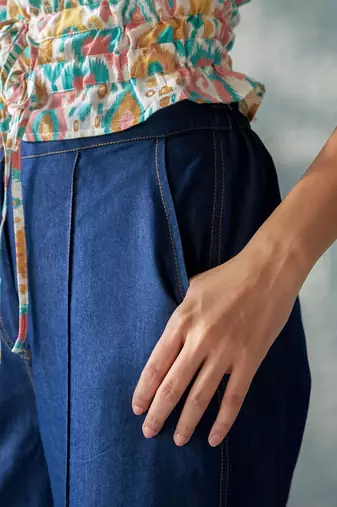 Deep indigo denim pants