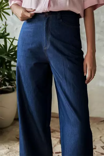 Onyx blue denim pants