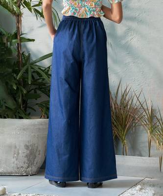 Deep indigo denim pants 3