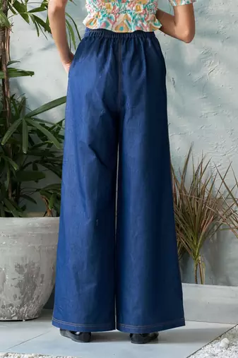 Deep indigo denim pants