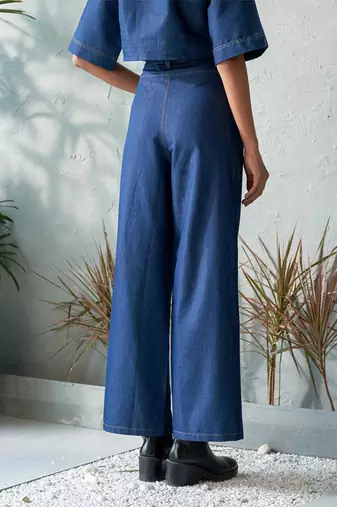 Onyx blue denim pants