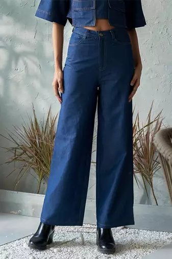 Onyx blue denim pants