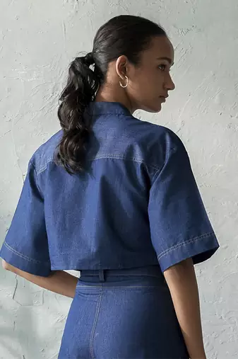 Onyx denim top