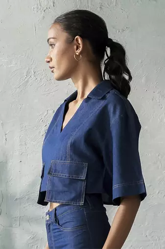 Onyx denim top