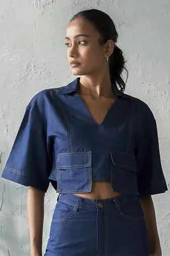 Onyx denim top