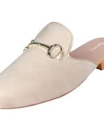 Tanny shoes men's velvet material cream ethnic sandal