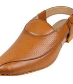 Tanny shoes men's faux leather tan ethnic sandal