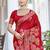 Sangam prints red silk woven work festival saree