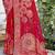Sangam prints red silk woven work festival saree