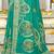 Sangam prints teal green silk woven work festival saree